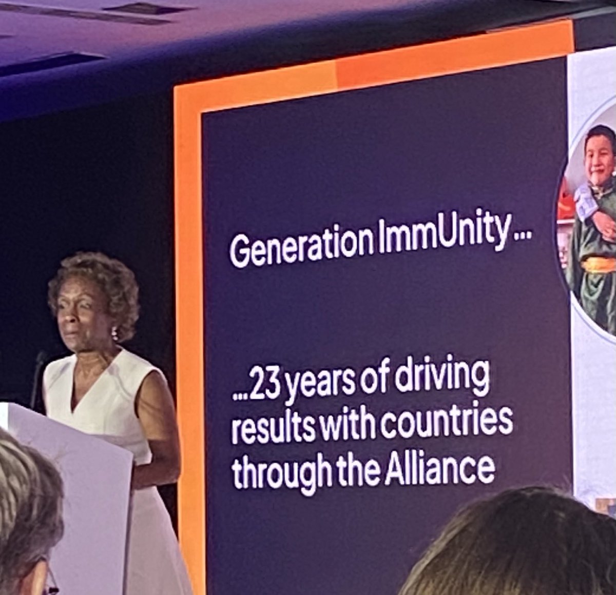 ChrisDendys's tweet image. Grateful to be at the ⁦@gavi⁩ global vaccines impact conference. Taking inspiration from the big wins (1 billion kids reached!) and taking stock of the work still to be done (the big Covid-catch up and no more zero dose kids!) #vaccineswork ⁦@ResultsCda⁩