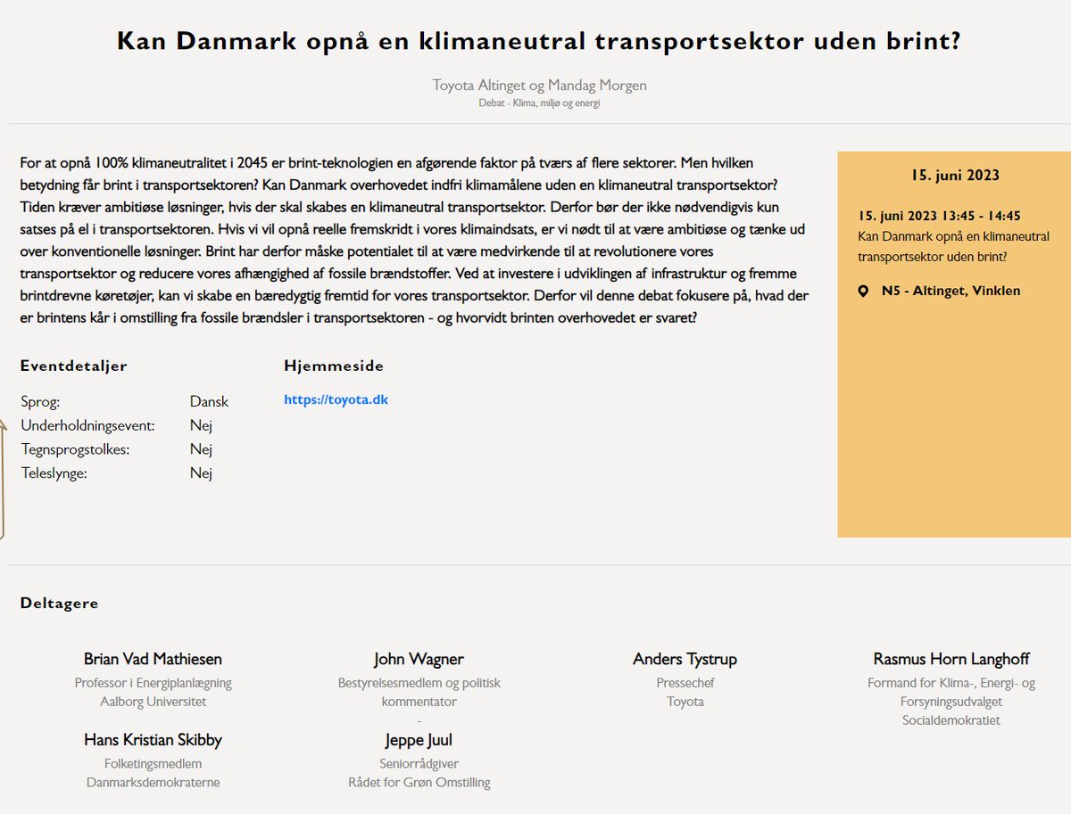 BrianVad's tweet photo. 2. Kan Danmark opnå en klimaneutral transportsektor uden brint?
@johnwagnerdk
@atystrup Pressechef @toyotadanmark
@rasmushorn Formand Klima- Energi- og Forsyningsudvalget @folketinget @Spolitik
@Hans_Kr_Skibby @partietDD
@jeppe_juul @gronomstilling
Link: https://t.co/PzaOazcAuK https://t.co/ncyvE74TpU