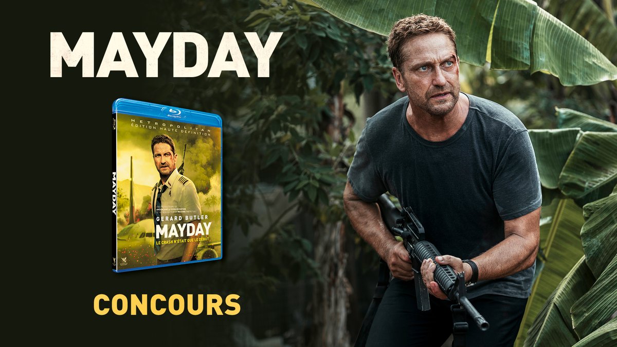 Metropolitan_Fr's tweet photo. Rejoignez le commandant de bord @GerardButler pour un vol que vous n'êtes pas prêt d'oublier ! À l’occasion de la sortie de #Mayday en DVD et Blu-Ray, on vous fait gagner 5 Blu-Ray !
Pour cela :
> Like ce post
> Follow @Metropolitan_Fr
> RT
Résultat le 19/06
Bonne chance ! https://t.co/NCzKdmVb6r