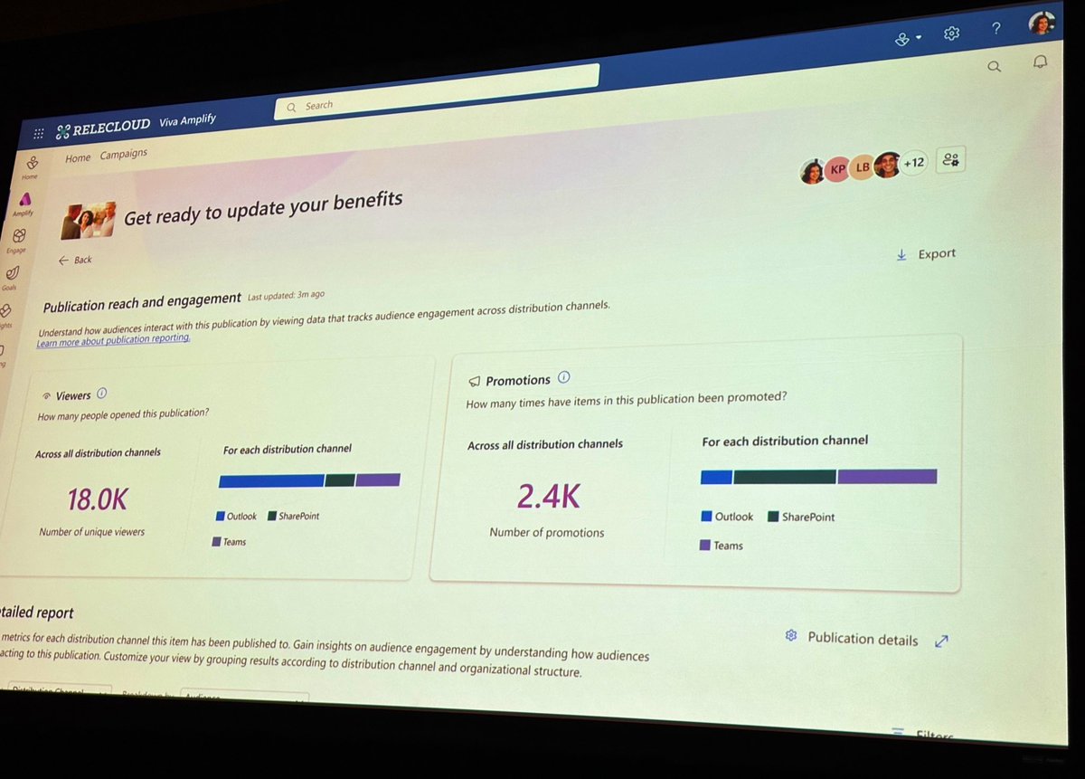 Martina Grom ☁️ 🏃♀️ 🦋#bekind (@magrom) on Twitter photo Viva Amplify brings campaigns to #Outlook #microsoftteams #vivaengage #SharePoint and you will have a unified dashboard <a href="/percusn/">Liz Sundet #NotTracy</a> #msftviva Viva Amplify brings campaigns to #Outlook #microsoftteams #vivaengage #SharePoint and you will have a unified dashboard <a href="/percusn/">Liz Sundet #NotTracy</a> #msftviva