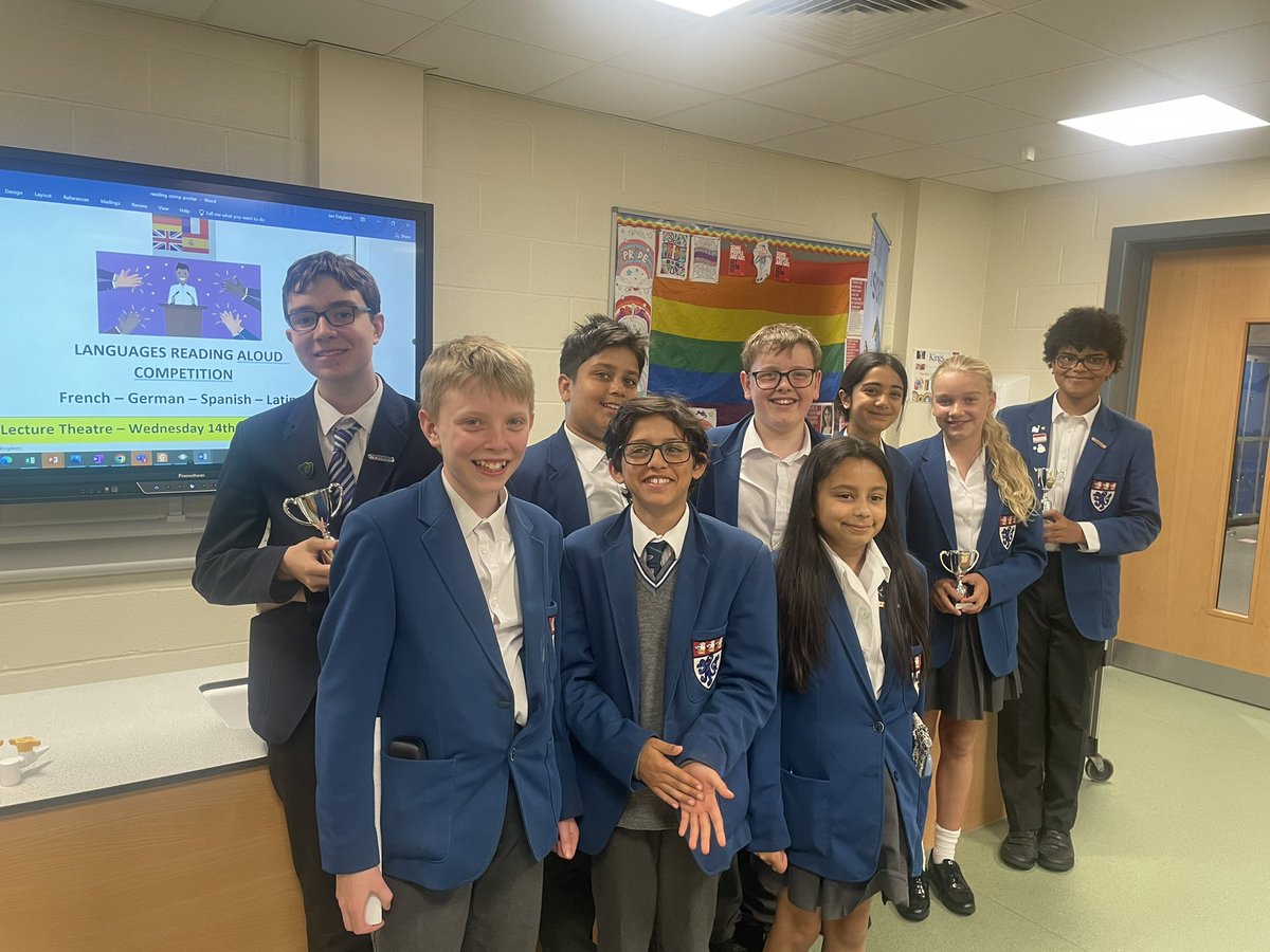 KingsMaccSpan's tweet photo. Well done to all of our linguists from y7-10 who took part in our Languages Reading Aloud competition today!! We heard many excellent performances with fabulous pronunciation and intonation in a range of French, Spanish and German. 🇫🇷🇪🇸🇩🇪@kingsmacfrench @KingsmacGerman https://t.co/YwZFDECmU1
