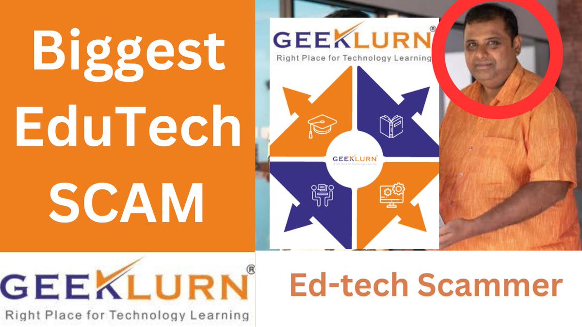 brahampals76's tweet photo. 🚨 Shocking news! @geeklurn Institute has betrayed the trust of 2000+ students. 😡 Let's demand justice for the victims and put an end to this online study scam. 💔🔒 #GeeklurnFraud #JusticeForStudents  #OnlineEducationScam #StandAgainstExploitation https://t.co/IC8i8lN5Bp