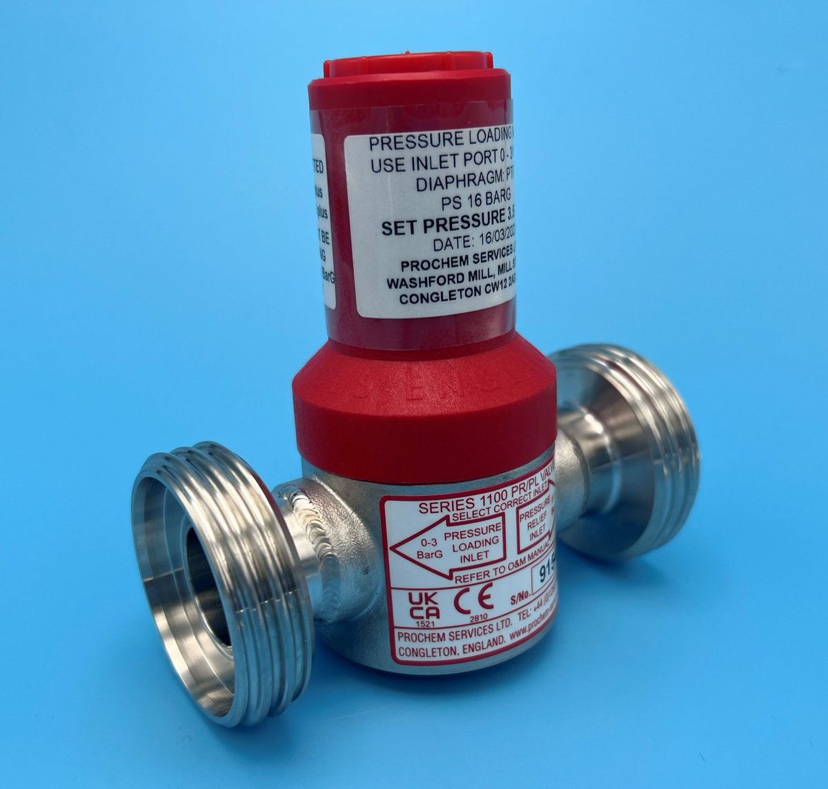 prochemservices's tweet photo. 1100 series pressure loading valve in 316 stainless and PTFE diaphragm. Size 1/2" (DN15) with special connections to DIN 11864-1A. The connection was requested by the customer and Prochem was able to meet their requirements. https://t.co/qE6DWrV1wV