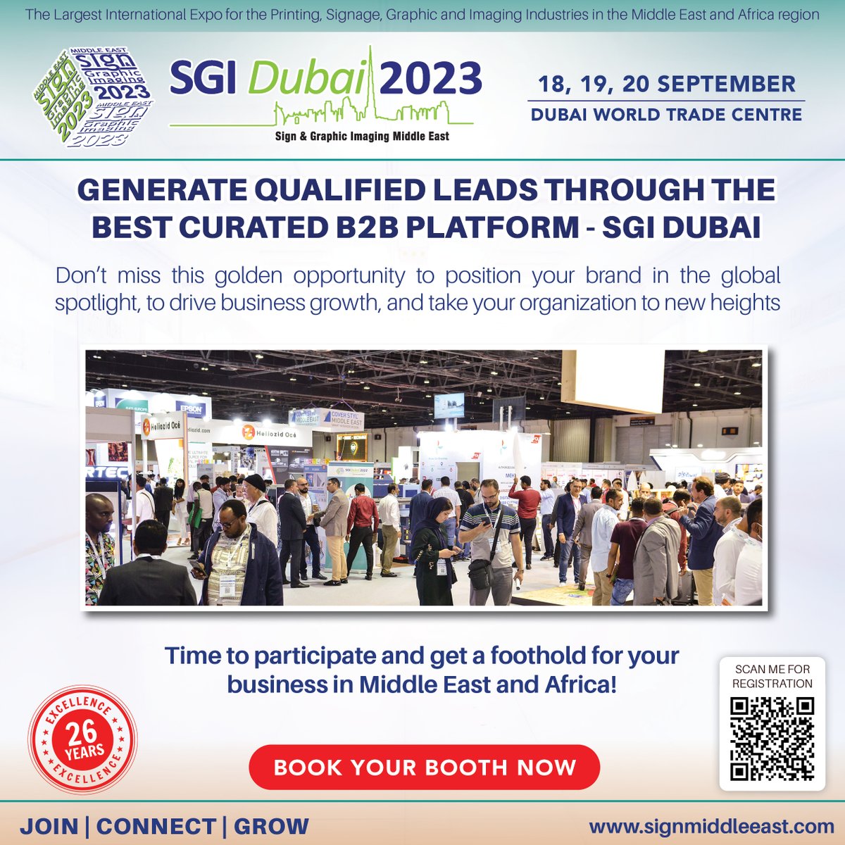 Generate Qualified Leads Only in SGI Dubai 2023
Book your booth: bit.ly/412CTI0

#printing #signage #SGIDubai #digitalsignage #LED #textileprinting #largeformatprinting #3dprinting #gifts #digitaldisplay #promotion #labeling #labelingmachine #advertising #digitalprinting