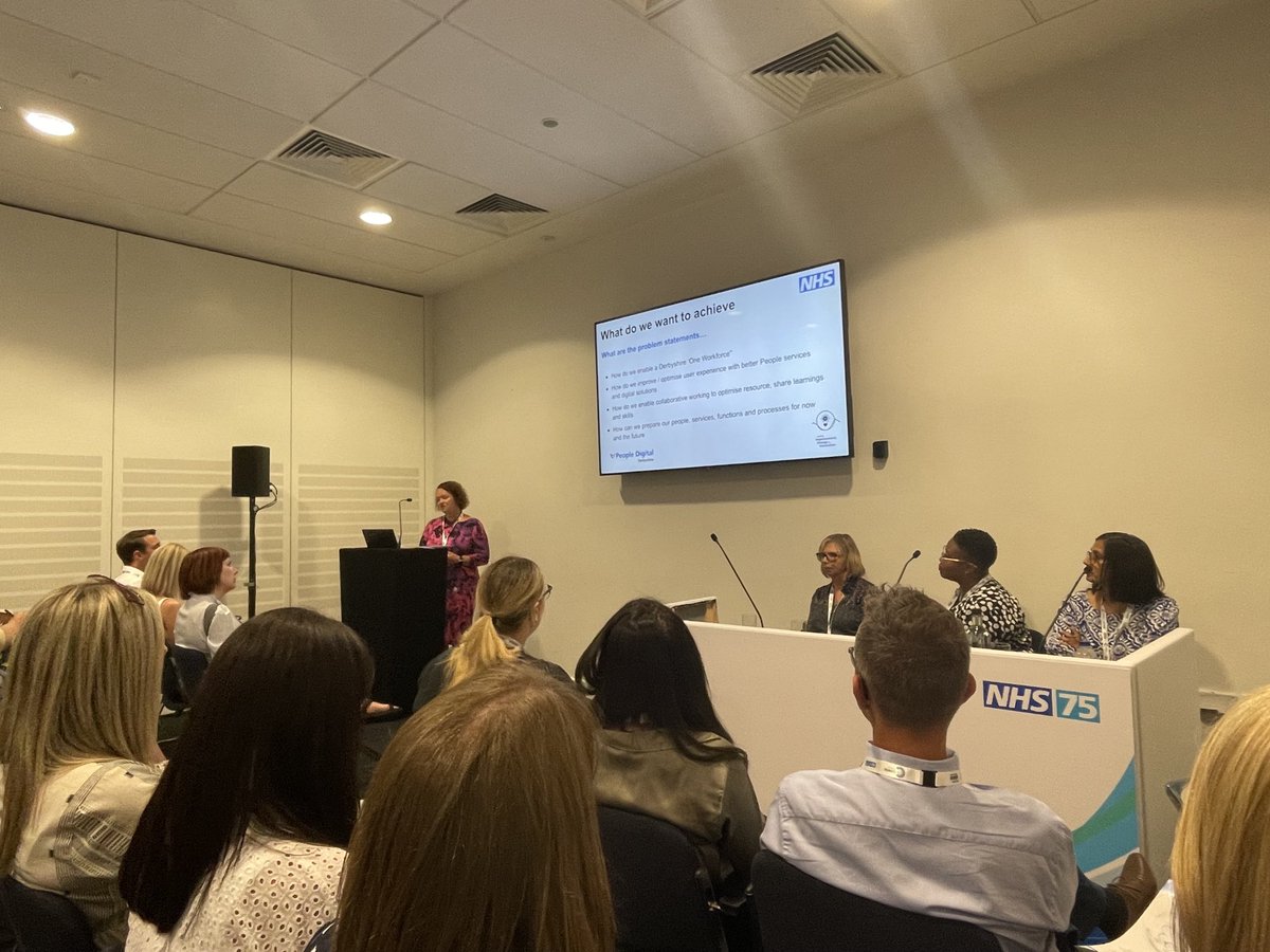 DanielElkins1's tweet photo. ⁦@amrawlings⁩ from Derbyshire leading discussion about how People Digital is enabling Transforming People Services #nhsconfed https://t.co/DWuTwgQ7a8
