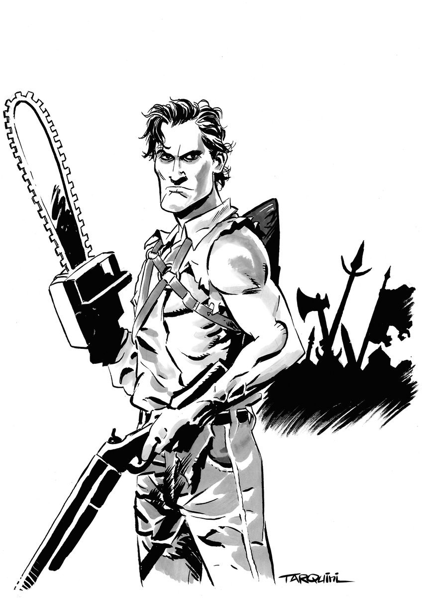 Two fan art of the hilarious and fantastic Army of Darkness(1992). Traditional Ink. #EvilDead #ArmyofDarkness #SamRaimi