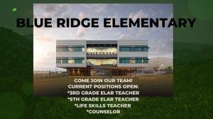 BlueRidgeElem's tweet image. We still have a few positions left! Come be a part of a wonderful campus with the best students around! It's always a great day to be a Tiger!