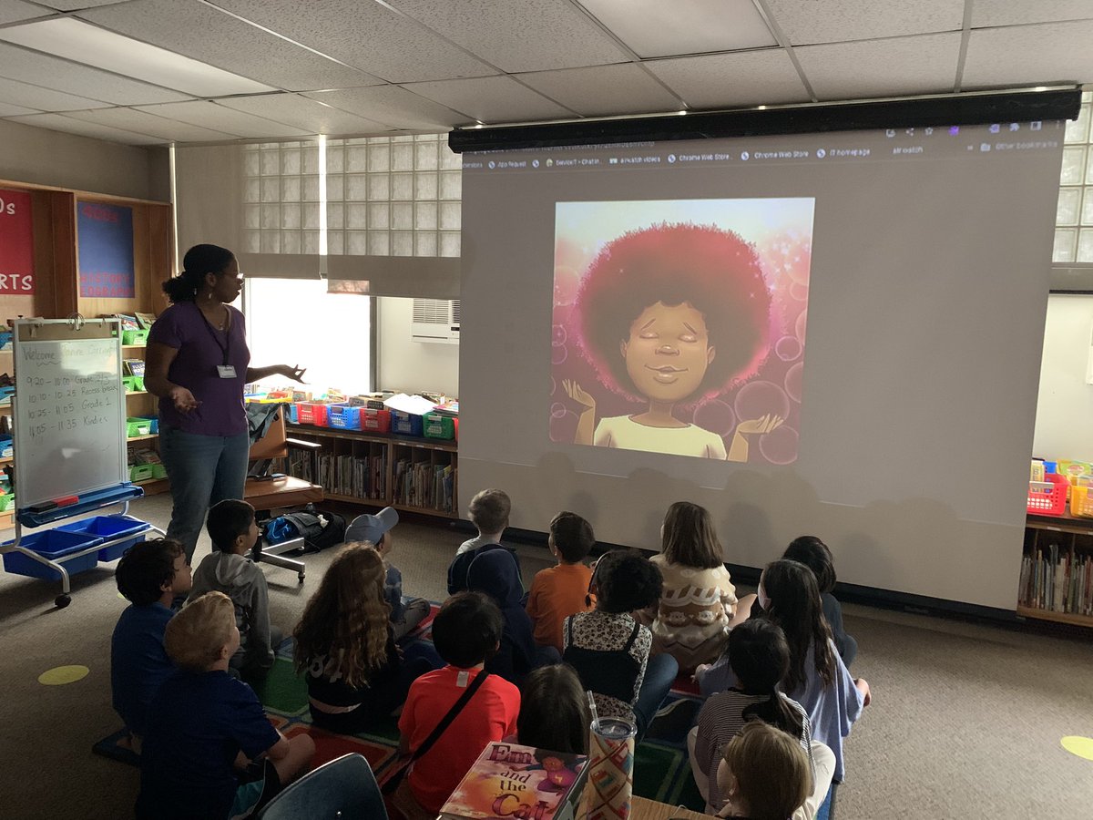 Excited that we get to have author <a href="/janinedraws/">Janine Carrington</a> at DAS today sharing her new book and talk about being an author and illustrator with the K-3 classes. ❤️📚🎨