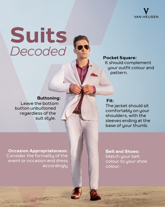 Unspoken rules to keep in mind for presenting yourself in the best possible way. #VanHeusen #Weddingwear #Formallook