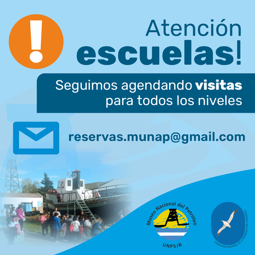 MuseoPetroleo's tweet photo. ¿Pensando en visitar el museo con tus estudiantes? Aquí dejamos el e-mail de contacto para  reservar fecha y horario de visita. Escribinos!
#museonacionaldelpetróleo #UNPSJB #Museosyescuelas #Museosargentinos https://t.co/zy8cyBd9p8