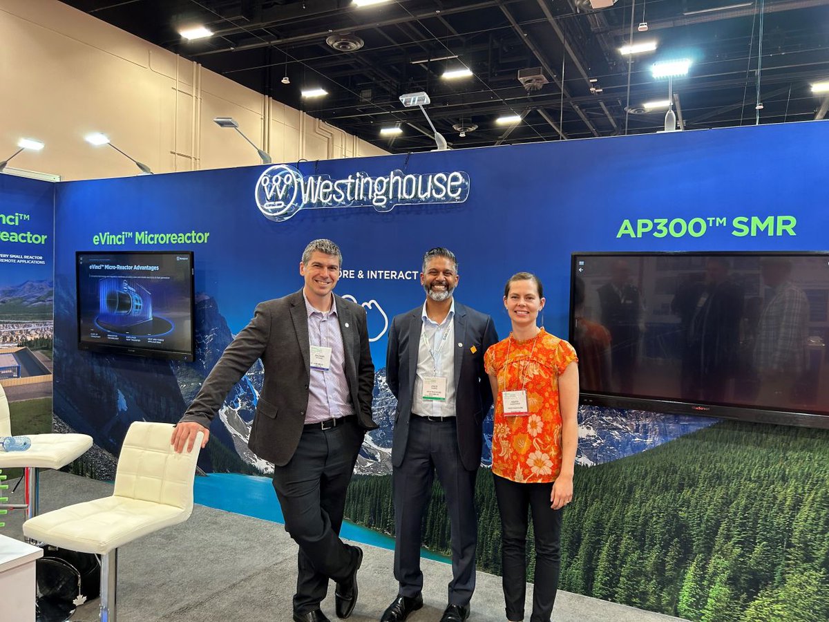 We are showcasing Westinghouse’s full Energy Systems portfolio at the 2023 @energy_show this week in Calgary — from our AP1000® reactor, AP300™ SMR and eVinci™ microreactor to our long-duration energy storage solution. Stop by booth #1402 & say hello! #GES2023 #globalenergyshow