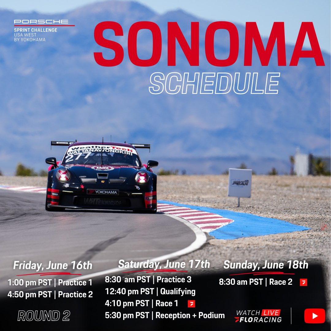 porsche_sprint's tweet photo. It’s Race Week on the West Coast for Round 2️⃣ of the Porsche Sprint Challenge USA West Championship!
.
..
…
..
.
#PorscheSCUW #PSCUW https://t.co/k6omCMytsQ