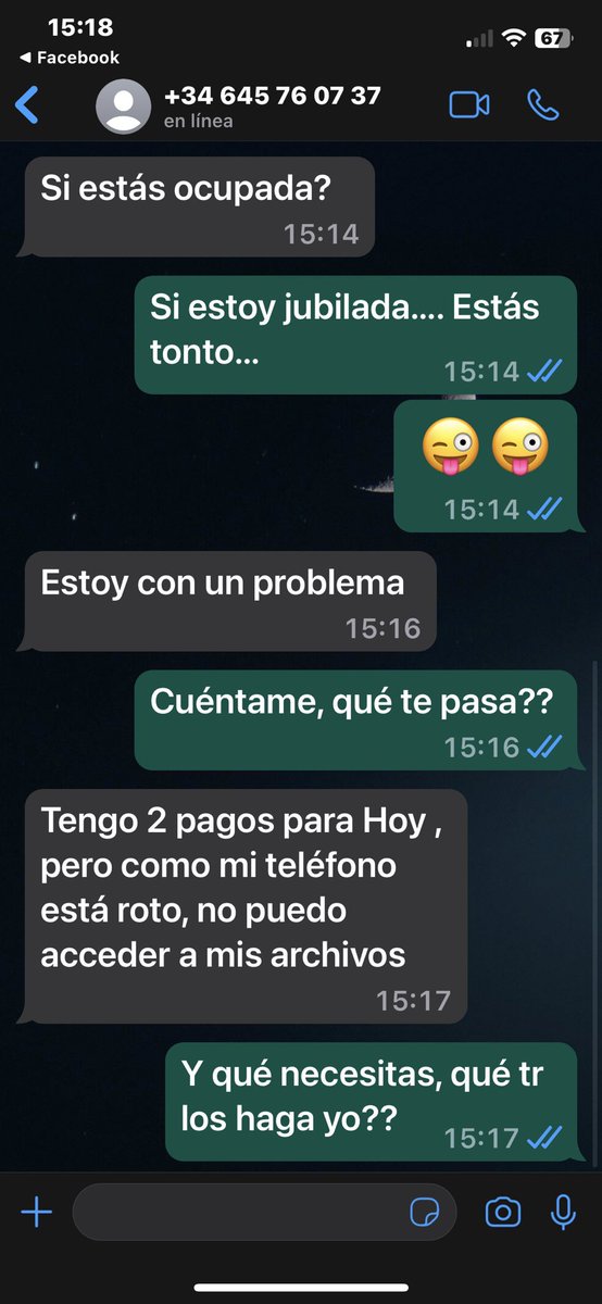 caxotazo's tweet photo. @policia estoy ahora mismo chateando con una persona que intentó estafar a mi madre haciéndose pasar por mi. Os paso capturas. https://t.co/6qRC0OkFa1