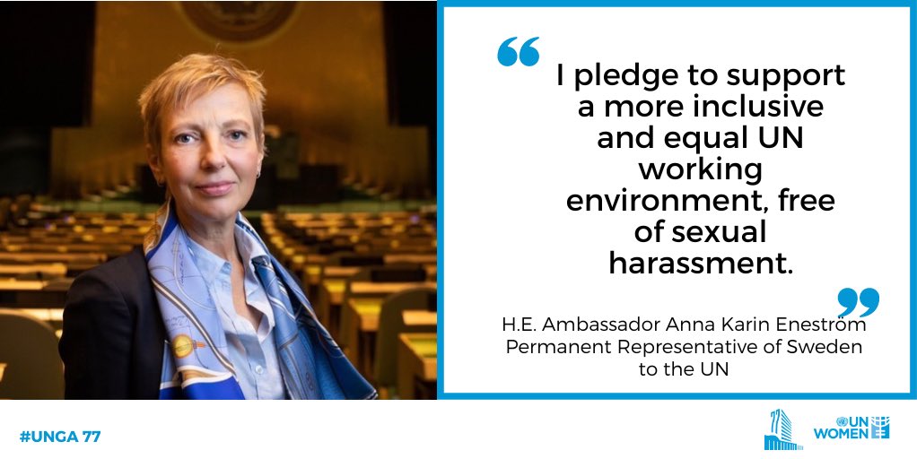 🇸🇪 <a href="/SwedenUN/">SwedenUN 🇸🇪</a> commits to fostering a safer and more respectful working environment at UN HQ and beyond. 

Our staff pledge to complete training on promoting gender equality and preventing sexual harassment <a href="/UN/">United Nations</a>.  Accountability and transparency are critical to #GenerationEquality.