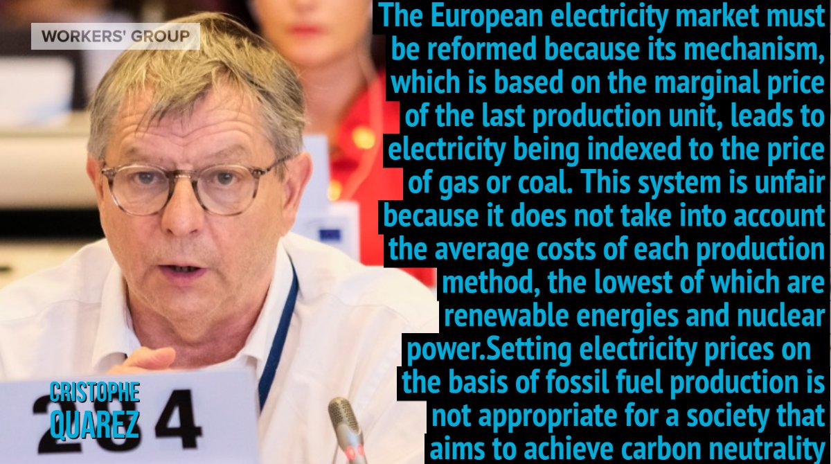 'The European Electricity Market must be reformed. The system is unfair'

<a href="/christophequare/">christophe quarez</a> <a href="/EESC_TEN/">EESC Energy, Transport & Digital  🇪🇺</a> opinion rapporteur at #EESCplenary debate on #ElectricityMarket reform