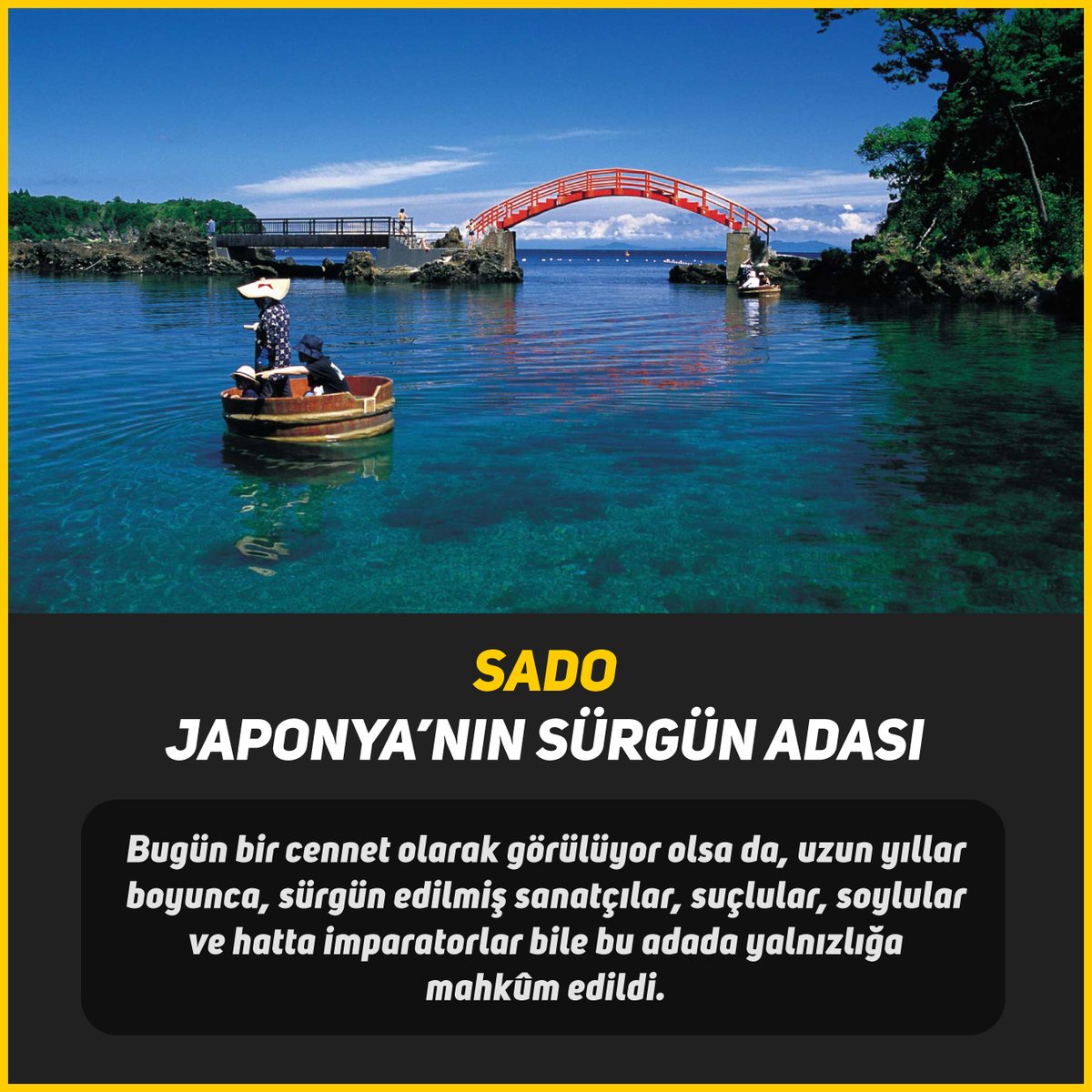 asialogy's tweet photo. https://t.co/gpE7QQnb4S

Bugün bir cennet olarak görülüyor olsa da, uzun yıllar boyunca, sürgün edilmiş sanatçılar, suçlular, soylular ve hatta imparatorlar bile bu adada yalnızlığa mahkûm edildi. https://t.co/uJjomPyCx5