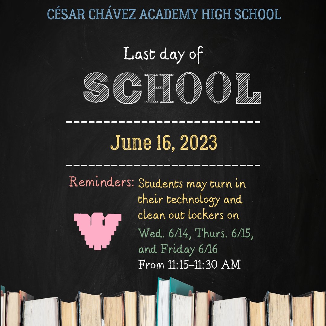 aztecwaterman's tweet photo. #CCAHS -Recordatorios: Los estudiantes pueden entregar sus y limpiar los casilleros el miércoles 6/14, jueves 6/15, y viernes 6/16 de 11:15 a 11:30 a. m. https://t.co/QN5I1FOWcQ