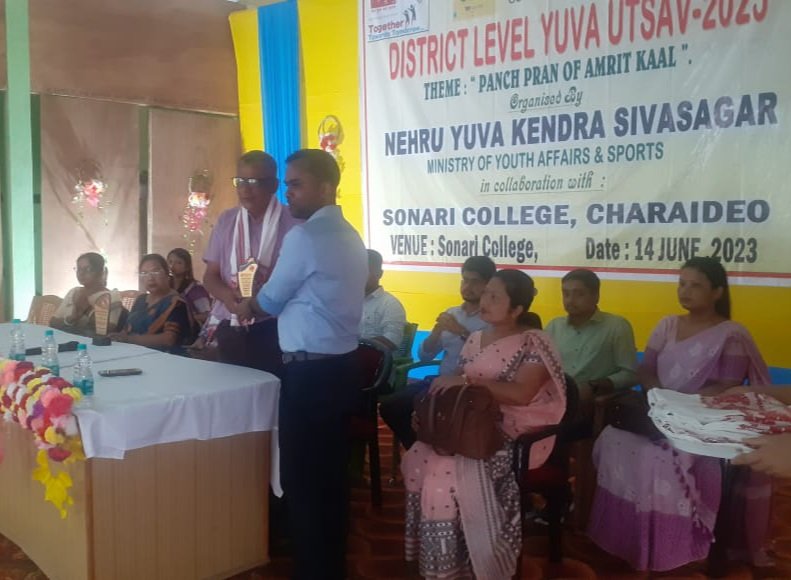 Nehru Yuva Kendra Sivasagar celebrated District Level Yuva Utsav (Charaideo District)  2023 on 14th June at  Sonari College ,Charaideo.

@NYKsibsagar @Nyksindia @NyksGuwahati