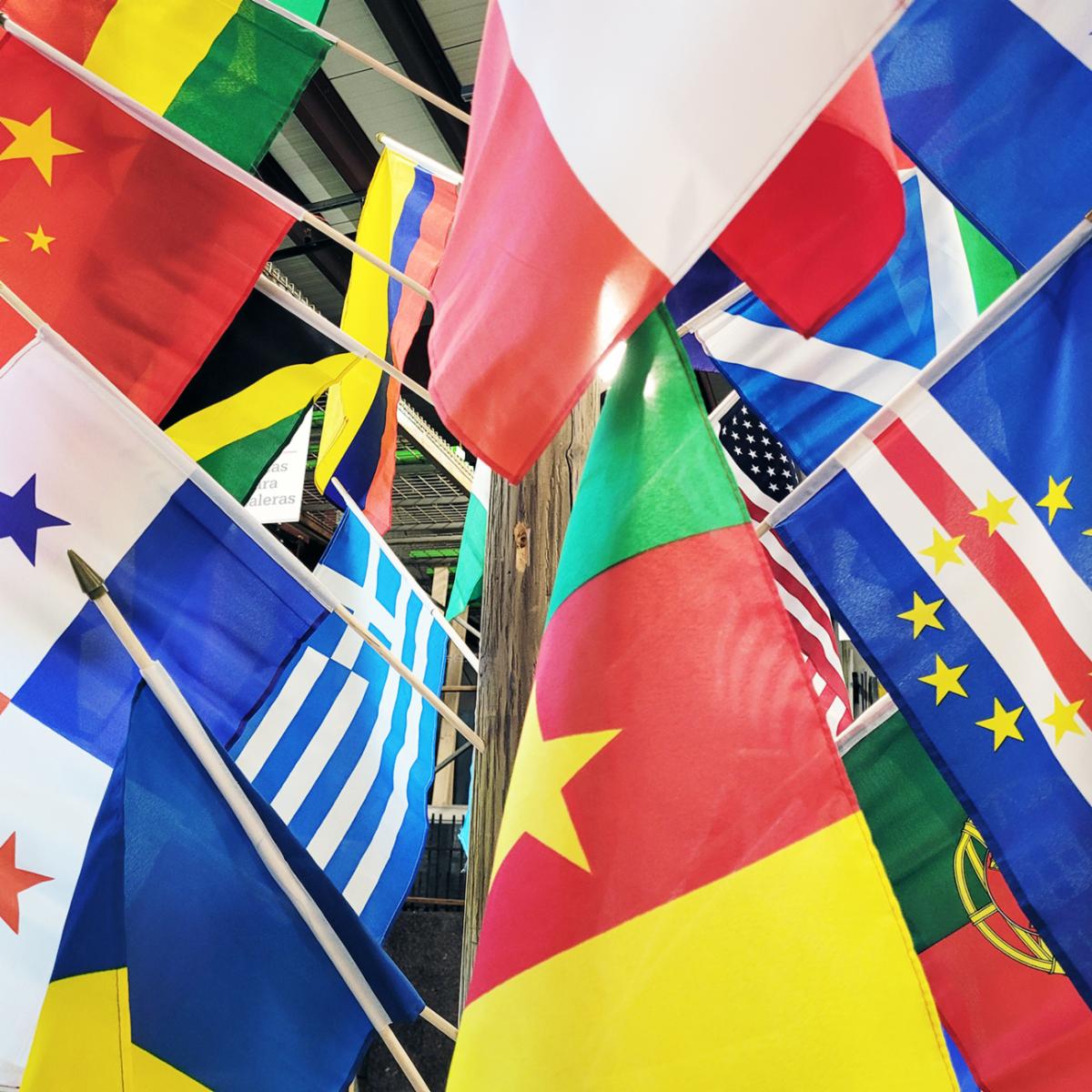 It's Flag Day, and we're happy to celebrate our amazing collection of flags representing the heritage nations of our members. 26 nations are represented -- 13% of all the nations in the world! #flagday #Roxbury #RoxburyCrossing #MissionHillMA #Boston #BostonBuildingResources