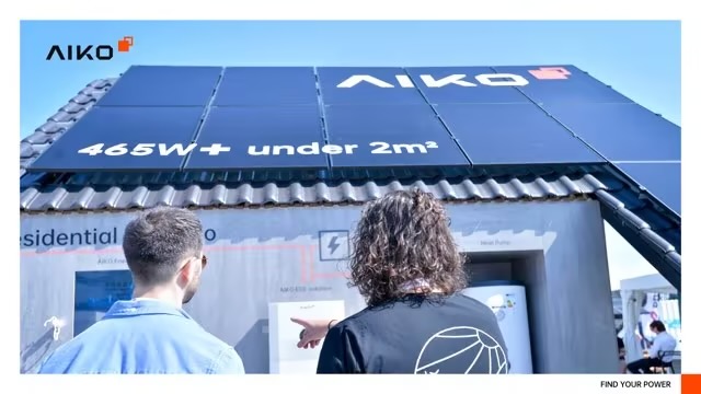 Hello, Munich!👋☀  

Here's a sneak peek of #AIKO's booth at #IntersolarEurope2023. Swing by to witness our groundbreaking 24% efficiency showcased in our latest #ABC modules and much more!  

📍 Booth A3-110/FM.704/2 

 #Intersolar2023 #AIKO #AikoABC