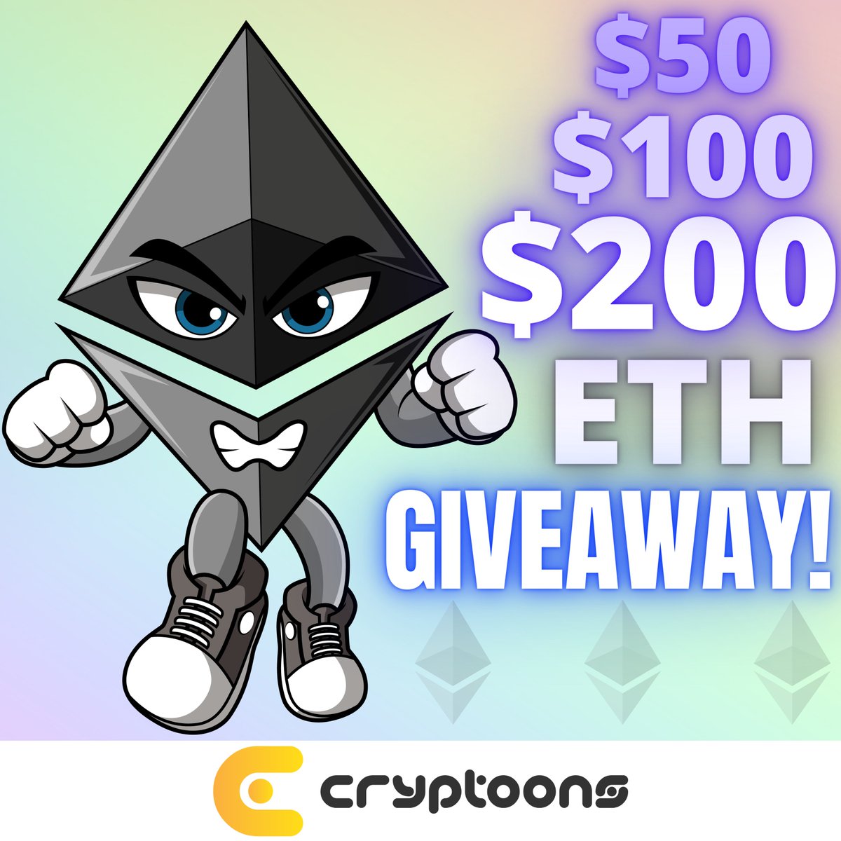 Ethereum will change THE WORLD!

Giving away FREE crypto every week to a new winner  🥳

This week we're giving away #ETH ↙️

🏆 $50 USD in ETH just for entering
🏆 $100 USD in ETH if we reach 1500 retweets
🏆 $200 USD in ETH if we reach 3,000 retweets!

To enter:
1⃣ Follow
2⃣