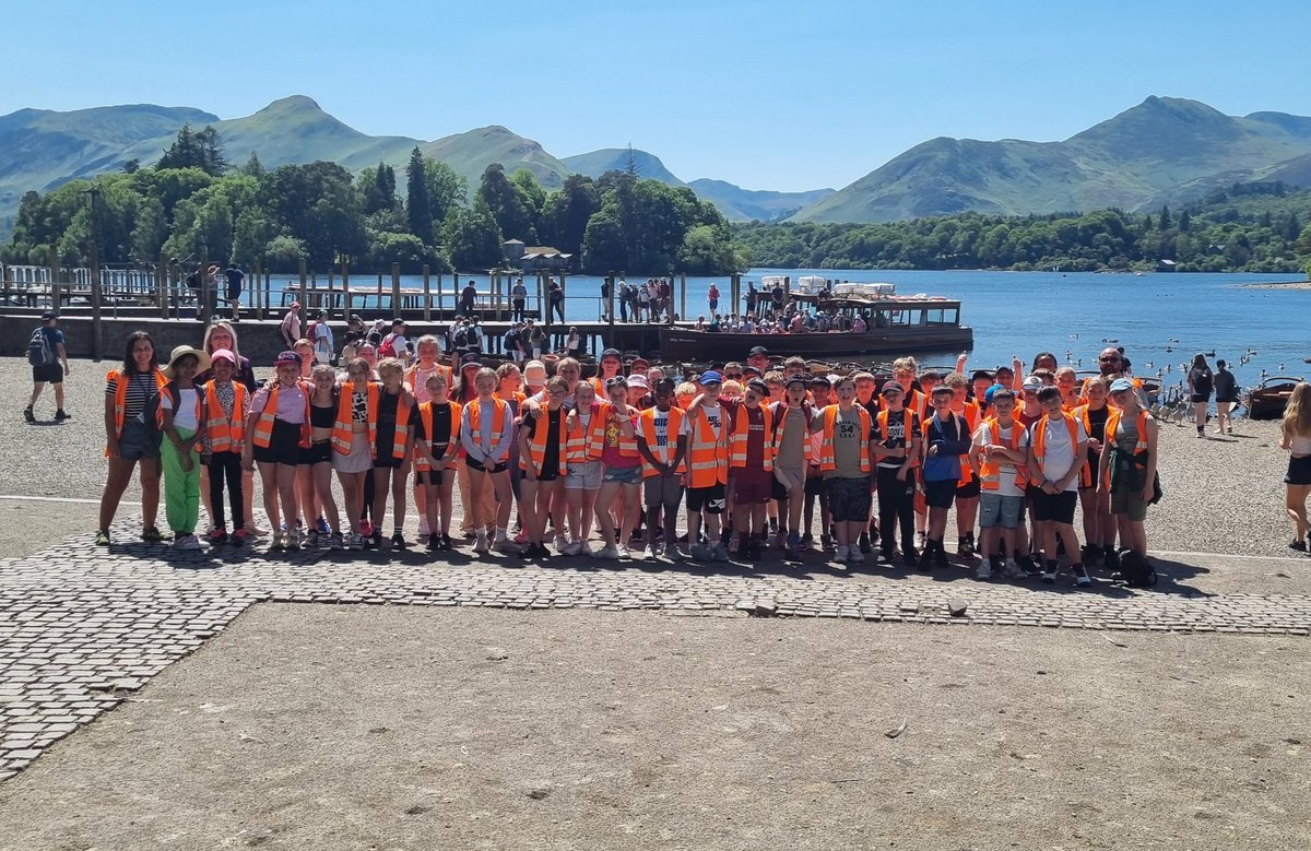sjvblackpool's tweet photo. We made it! We've had our lunch and we are now exploring Derwent Water #SJV6O #SJV6OK #SJVCatholiclife #SJVGeography https://t.co/b4SuyITF2r