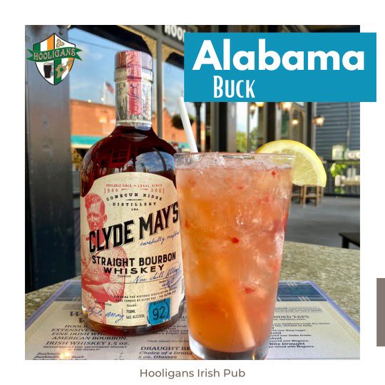 Celebrate NATIONAL BOURBON DAY with a special cocktail: The Alabama Buck…Clyde May’s Bourbon, Muddled Strawberry, Lemon Juice, Simple Syrup, and Bitters topped with Ginger Beer! Oh yum! 🥃☘️ @clydemayswhiskey #pib #nationalbourbonday #bourbon #lakeerie #putinbay