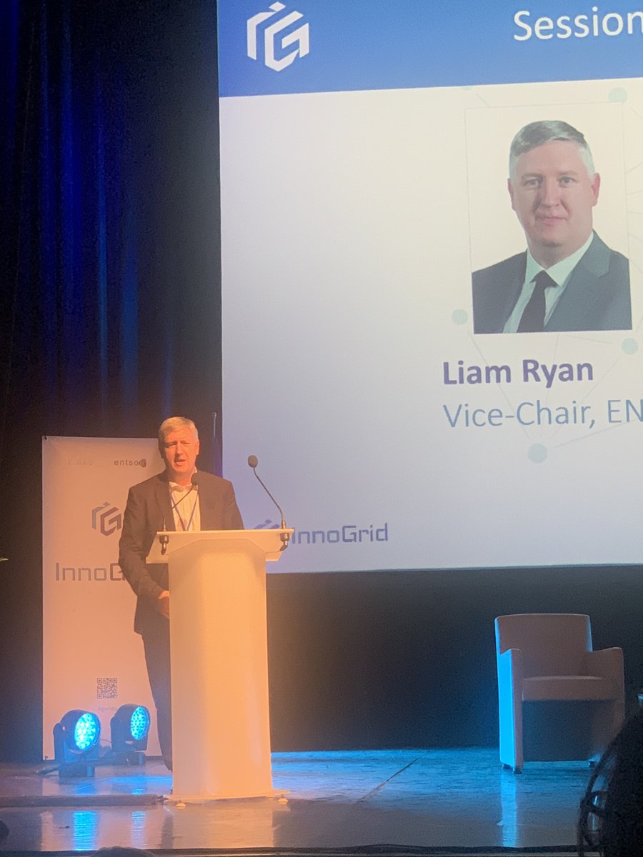 EDSO_eu's tweet image. #iGrid2023: Liam Ryan, @ENTSO_E Vice-Chair, emphasized that we had three fabulous, interlinked sessions. Why to innovate? To deliver transition to the society. Electricity grids are the best vehicle for transition, but the talking time is gone. We need to move to implementing!