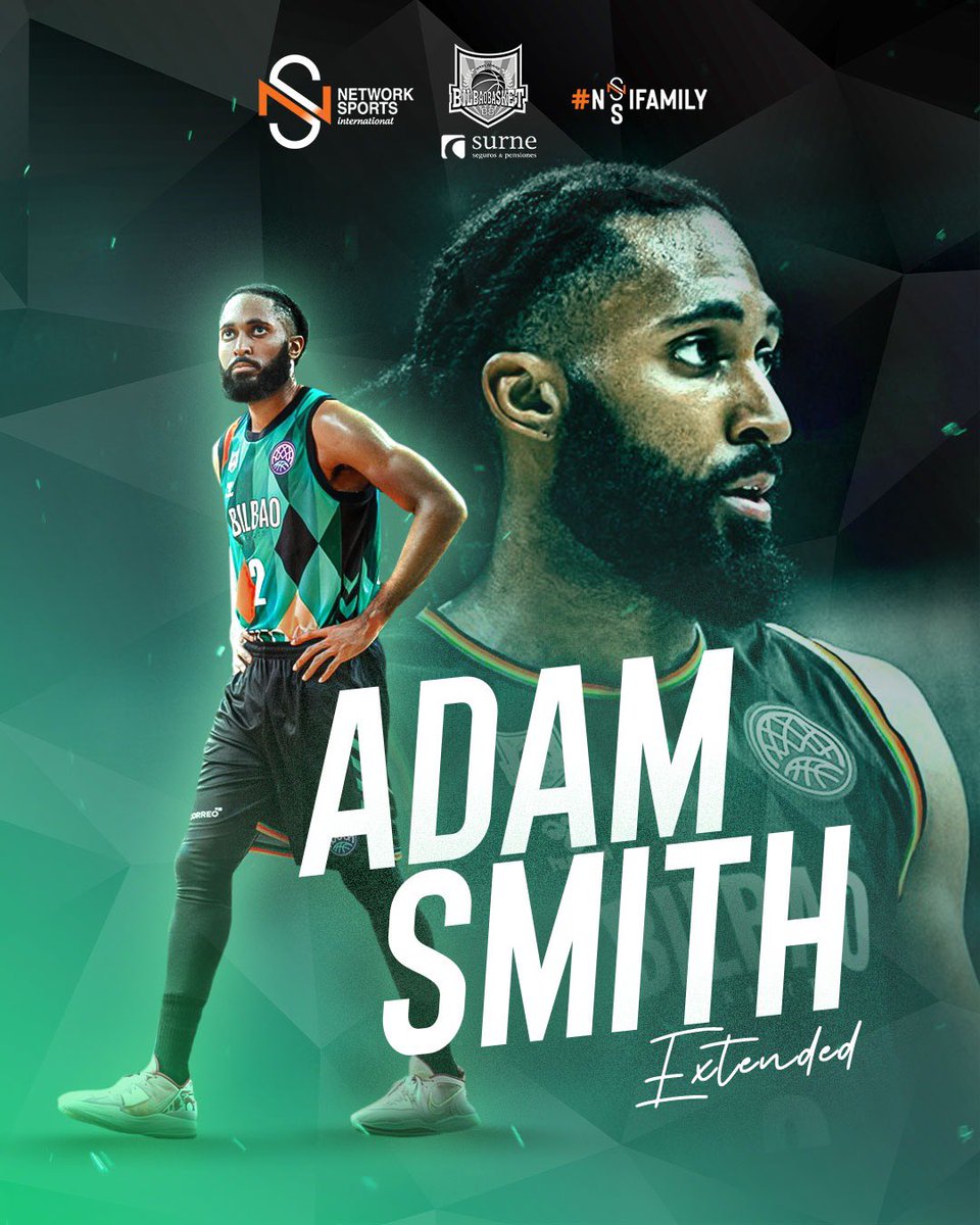 Adam Smith @AdamIIISmith extended his contract with @bilbaobasket for one more year! @ACBCOM @BasketballCL 

#networksports #homeofchampions