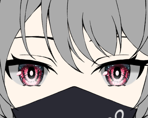 「wip  I painted eyes like the universe.」|茶リオット🍵　お仕事募集中のイラスト