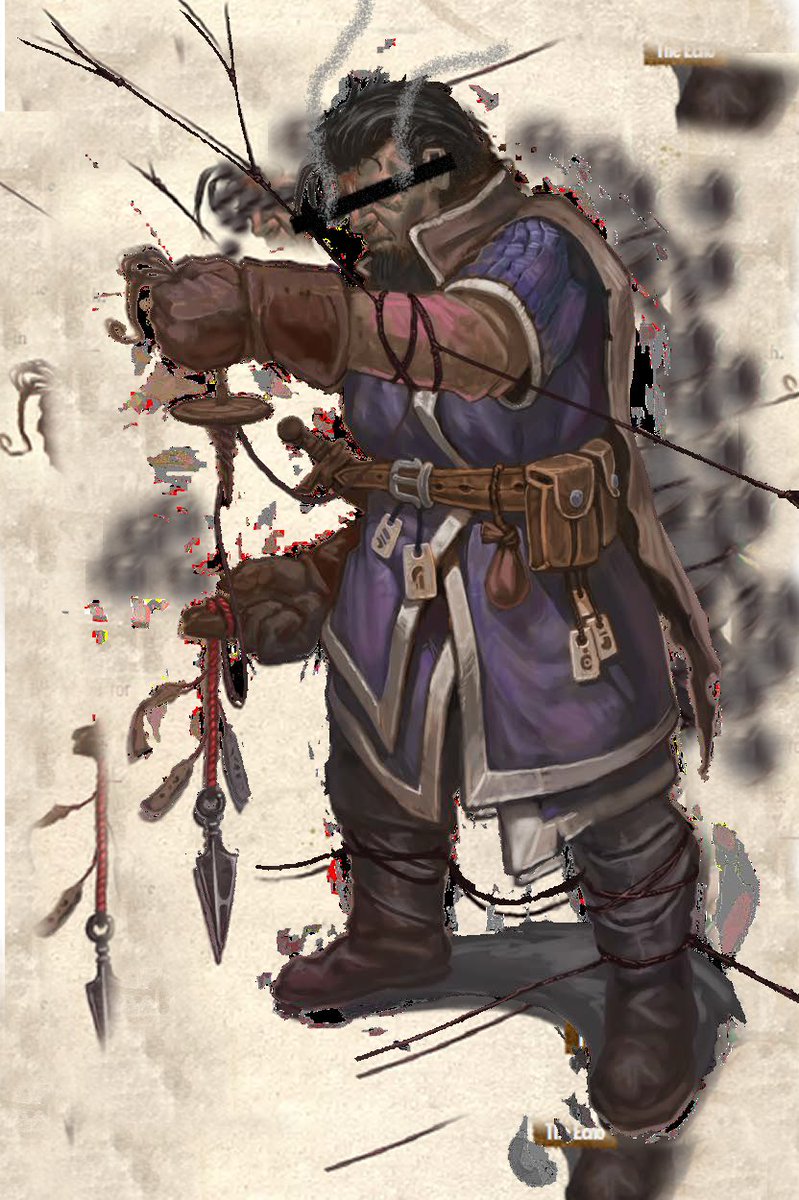 DemonicDem's tweet photo. #DarkArchive #pathfinder2e
Made a few adjustments to KHW's Echo for the Dark Archive game I'm running. I like how they turned out.
The majority of the awesome art is not mine, but I put the "witness protection" bands around his eyes and everything non-artifacty in glitchy image. https://t.co/ZtyAGdNyZU