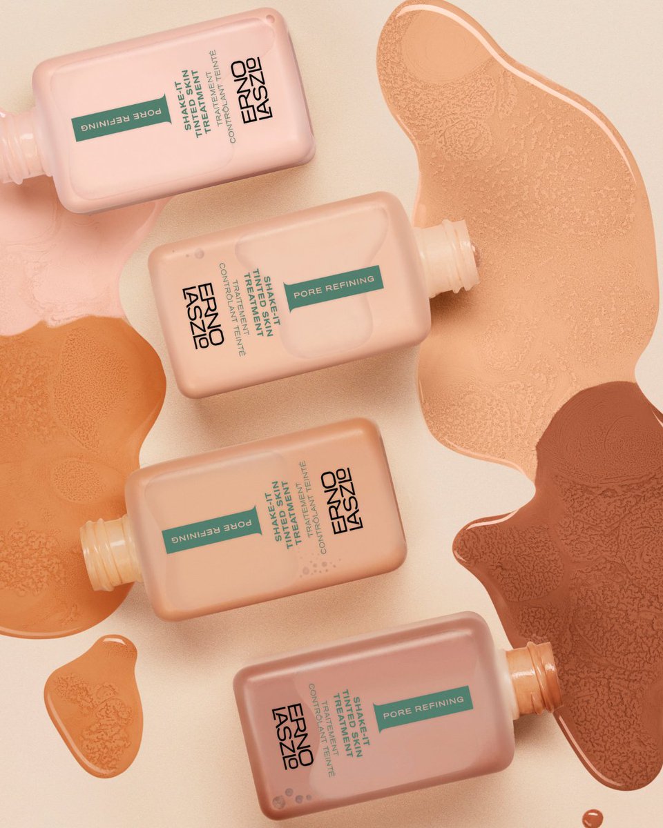 ErnoLaszlo's tweet photo. They’re finally HERE! 🌟 The same iconic 80% treatment &amp; 20% pigment formulation of our Shake-It Tinted Skin Treatment in NEW blendable shades and a more hydrating formula to smooth your skin tone while controlling surface oils for a flawless, matte finish. https://t.co/jCKmtrwN4M