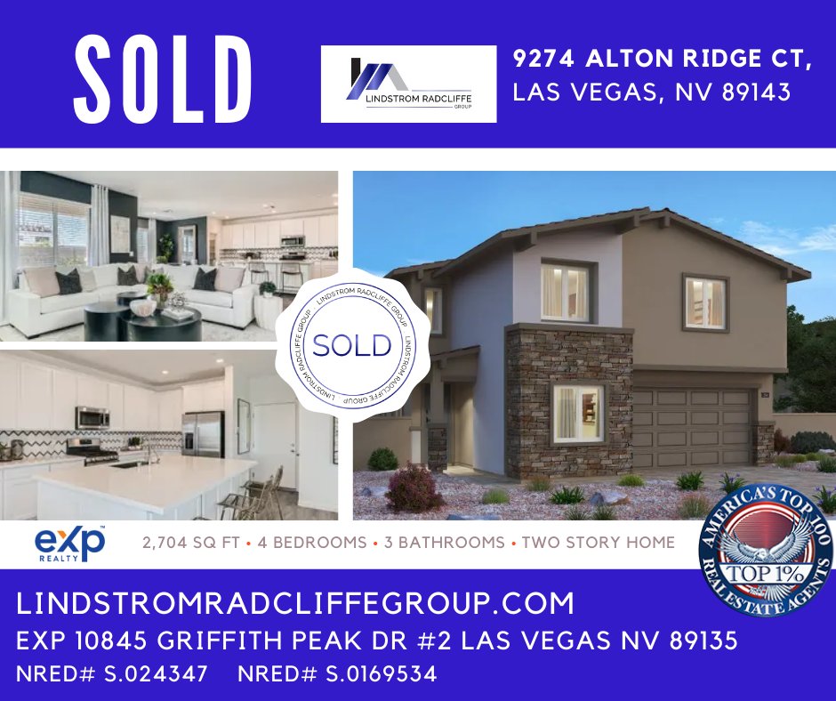 Congratulations to our HAPPY, new Las Vegas Home Owners!
9274 Alton Ridge Ct, Las Vegas, NV 89143 is all yours!
WELCOME HOME!
New Home – New hopes to hope, new memories to make.
#LindstromRadcliffeGroup #lasvegasrealestate #lasvegasrealtor #exprealty J