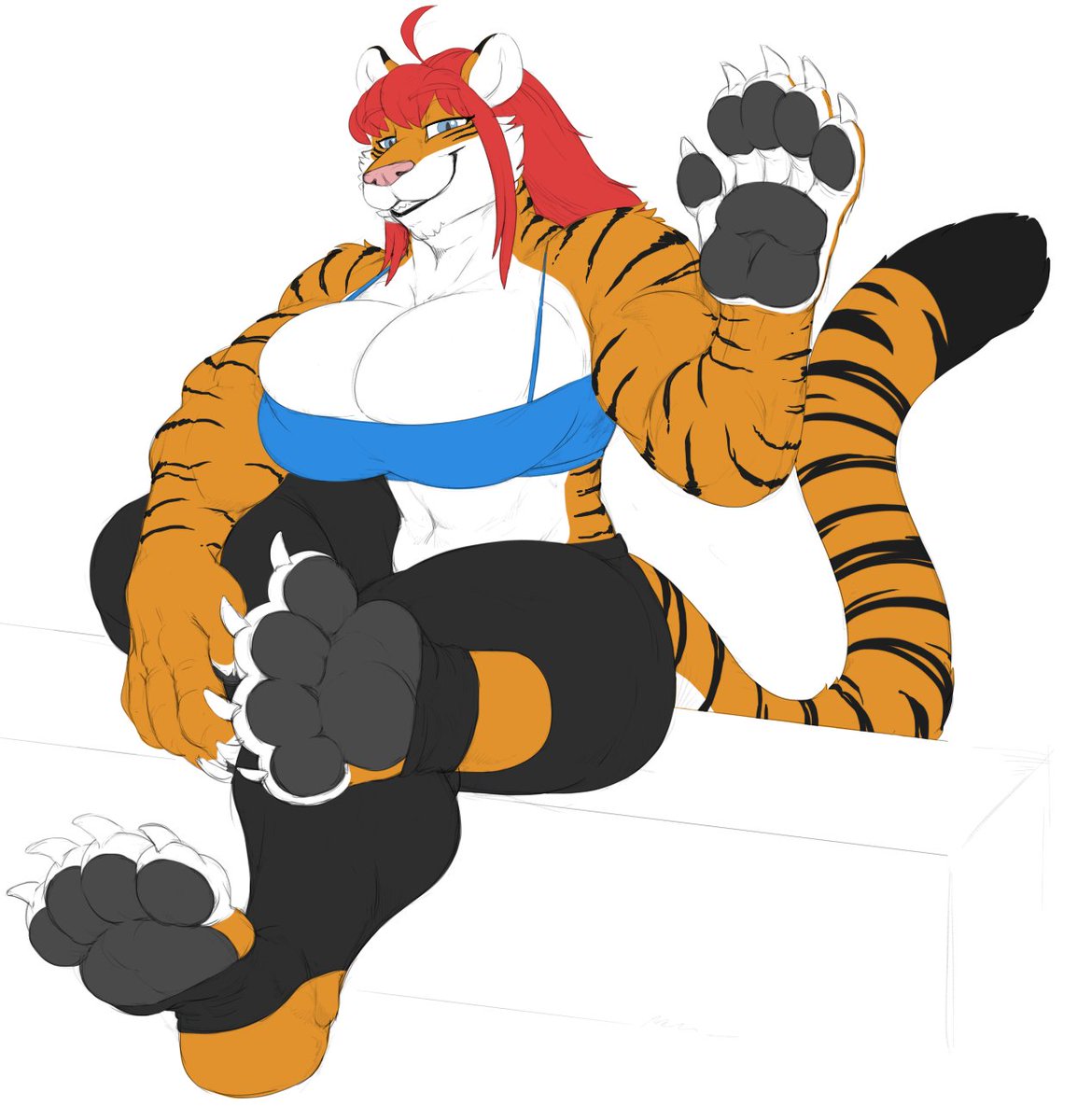 heartman98's tweet photo. Commissioned by "Starknight321" on FA.

#Female #Tiger #Urmi #SmallChat #Waving #Muscles https://t.co/wFxHoxtb0P