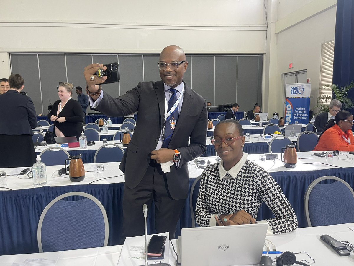 maishahutton's tweet photo. Happy to be at #SIDS Ministerial conference on NCDs and MH in 🇧🇧 with @HealthCaribbean team @sheena_wa @ConnellDr ♥️ https://t.co/tCPL4Vwfby