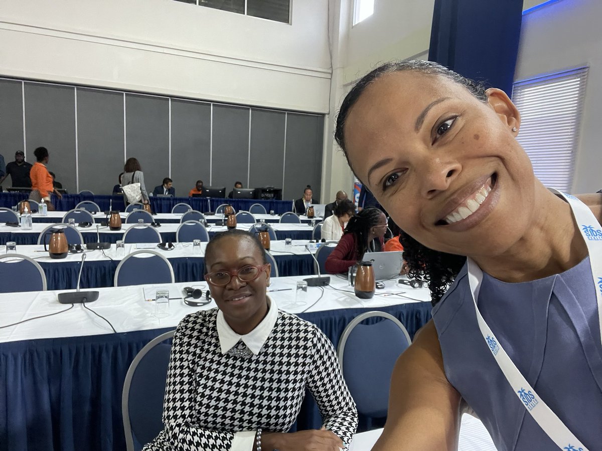 maishahutton's tweet photo. Happy to be at #SIDS Ministerial conference on NCDs and MH in 🇧🇧 with @HealthCaribbean team @sheena_wa @ConnellDr ♥️ https://t.co/tCPL4Vwfby