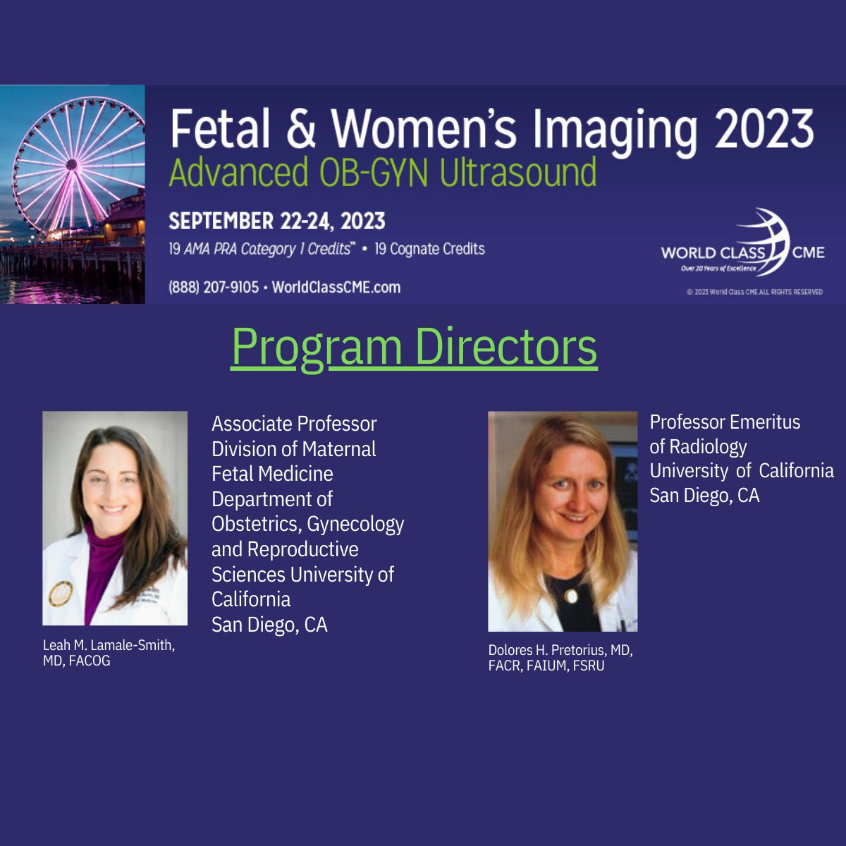 worldclasscme's tweet photo. Meet our fabulous program directors for our upcoming Fetal and Women's Imaging Conference at the Sheraton Grand Seattle Hotel on September 22-24, 2023.
Register now at https://t.co/iQ1uM8bxQu.
#CME #Seattle #Fetalultrasound #Worldclasscme https://t.co/5MQOrJnm7r