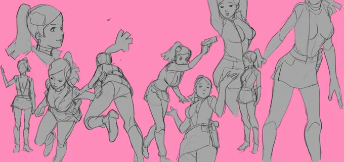 以前描いた女スパイ
