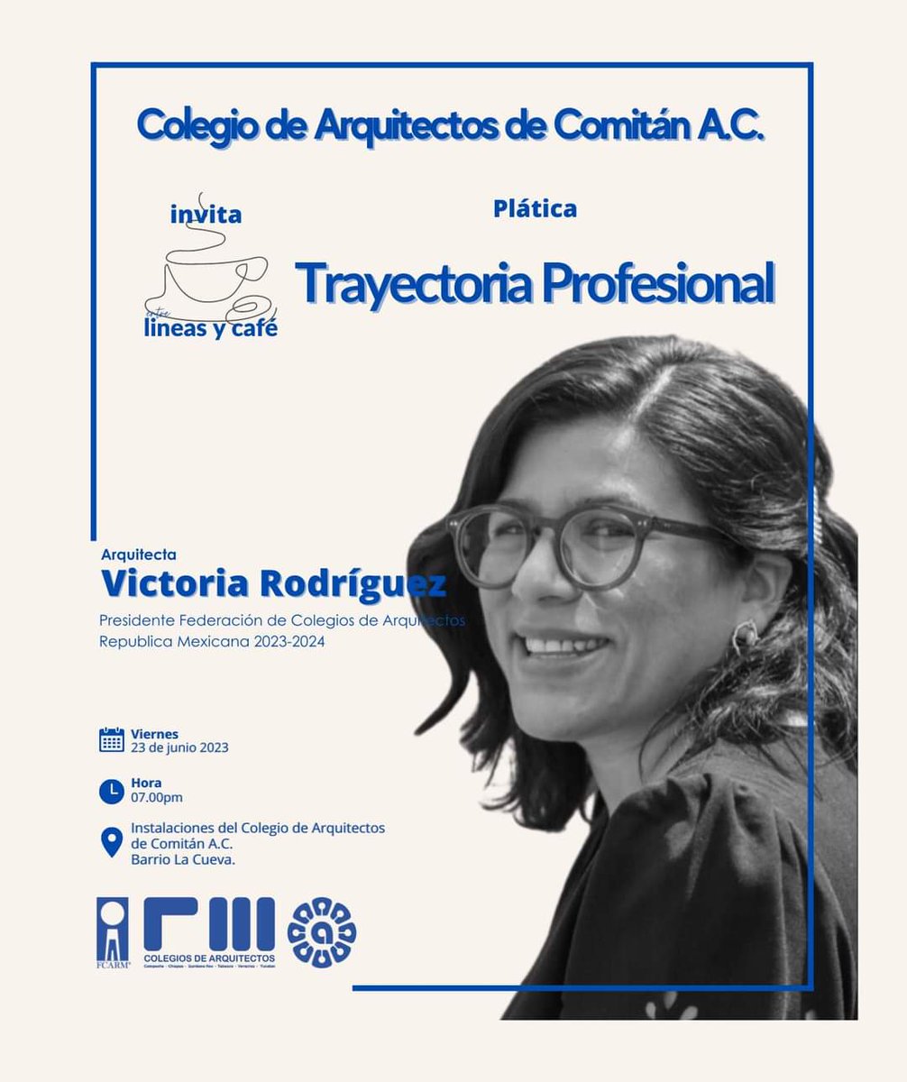 BedranRuiz's tweet photo. Gran experiencia que van a vivir los amig@s del Colegio de Arquitectos de Comitán. Felicidades amigo Cesar Guillen Caballero por llevar a cabo "líneas y café" ☕️ invitada Presidenta de  @FCARMNacional mi siempre apreciada amiga y Arquitecta Victoria Rdz 💜😊👏👏👏
#SomosFCARM https://t.co/3B2wkOnoQi