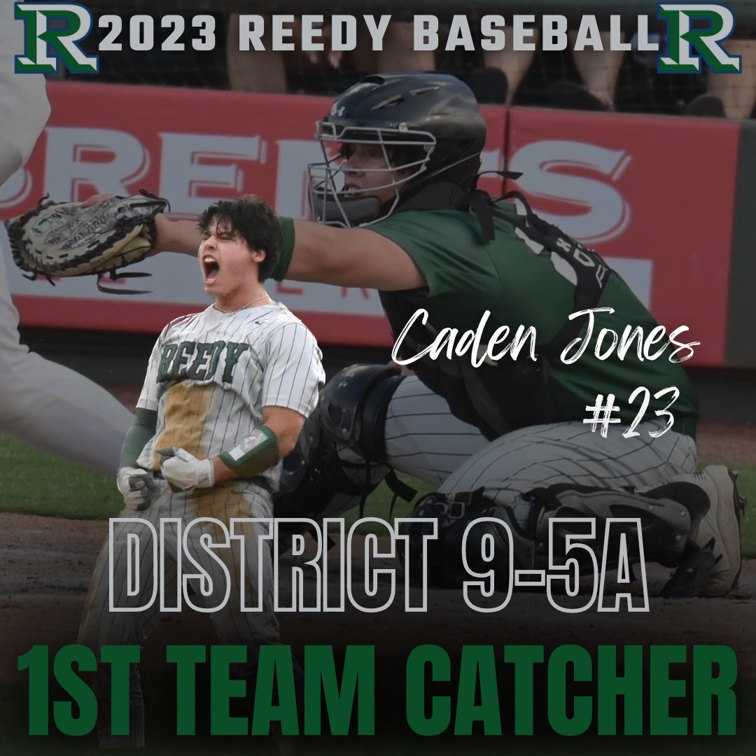 🙌POST-SEASON AWARDS🙌

Congratulations to SR Caden Jones (@_jonescaden) for being a member of the All-District Team!

In District Caden hit .313, with an OPS of 1.020, and caught 8 base stealers!

District 9-5A 1st-Team Catcher

#OneTrackMind #STS
#RHSRoar #TakePrideInThePride