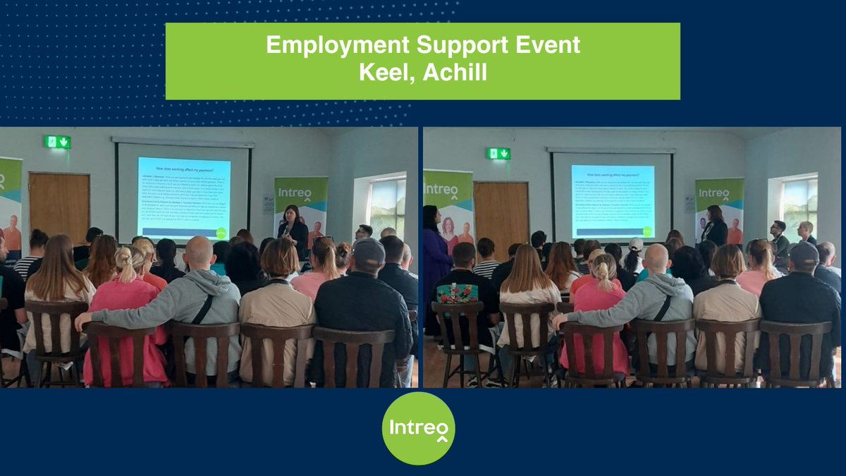 A successful information event was held recently for Ukrainian jobseekers in Keel, Achill to promote employment supports available from Intreo. Mayo North East were also in attendance to promote information on supports available through the SICAP programme.
#WorkWithIntreo