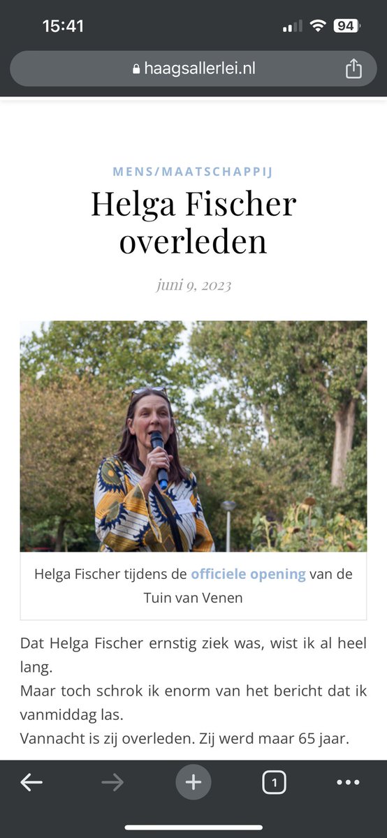 Vandaag bereikte mij een droevig bericht.. we gaan deze vrolijke wijkbewoner met het hart op de juist plaats, en haar liefde voor de natuur missen #Vrederust #politie