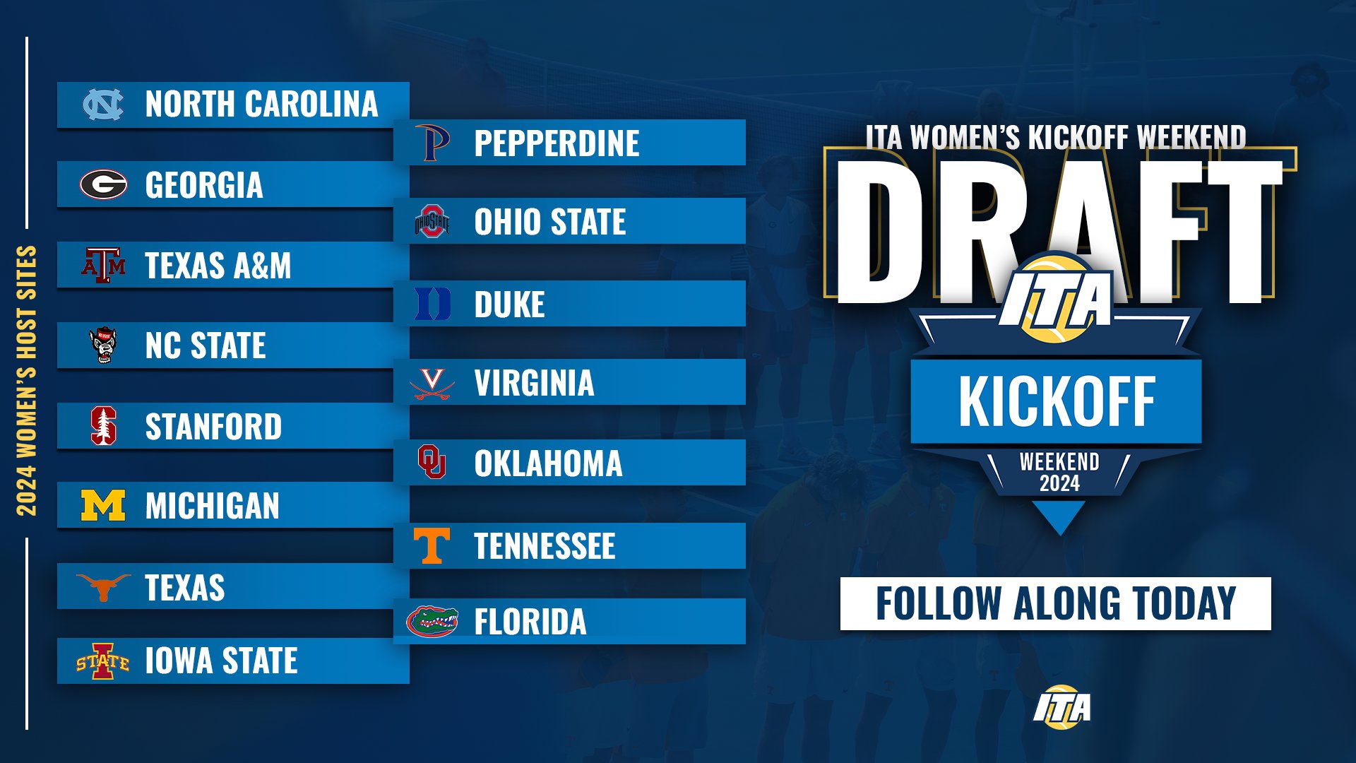 ITA on Twitter "Happening Today 📅 ℹ️ 2024 ITA Women's Kickoff Weekend