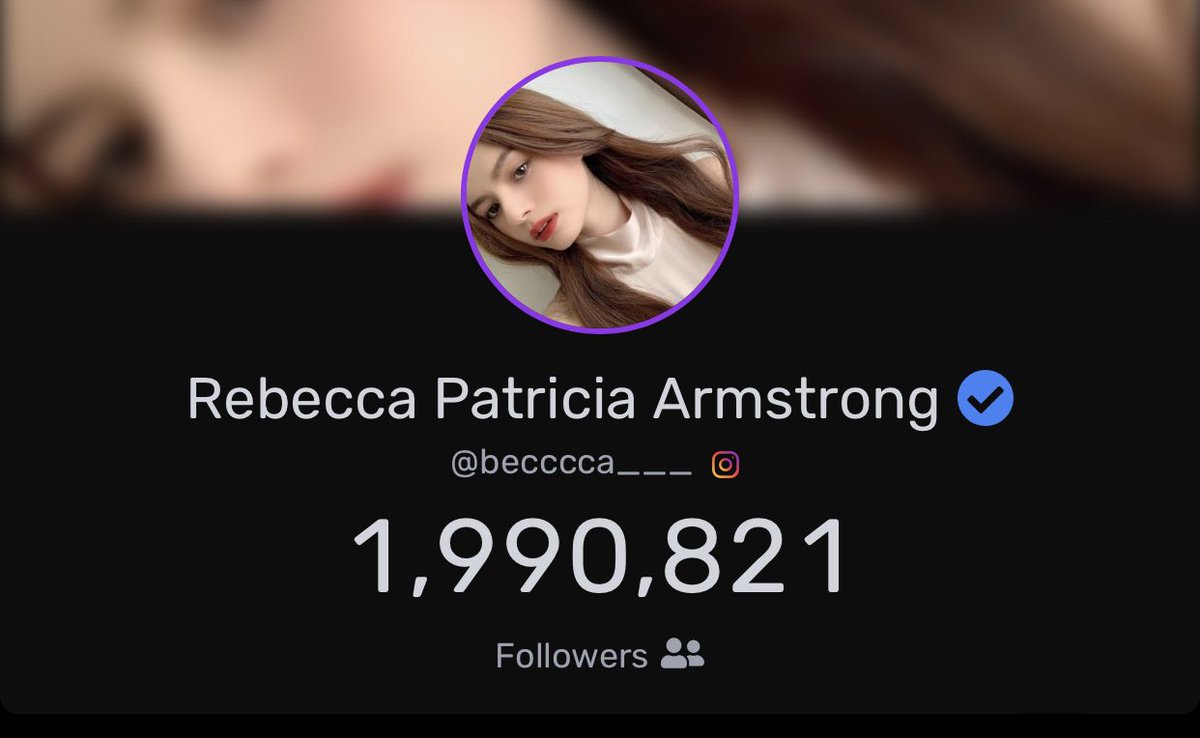 Let's help our little becbec reach 2M followers guys.. Just a bit.. 

#beckysangels #BeckyArmstrong 
#becbec