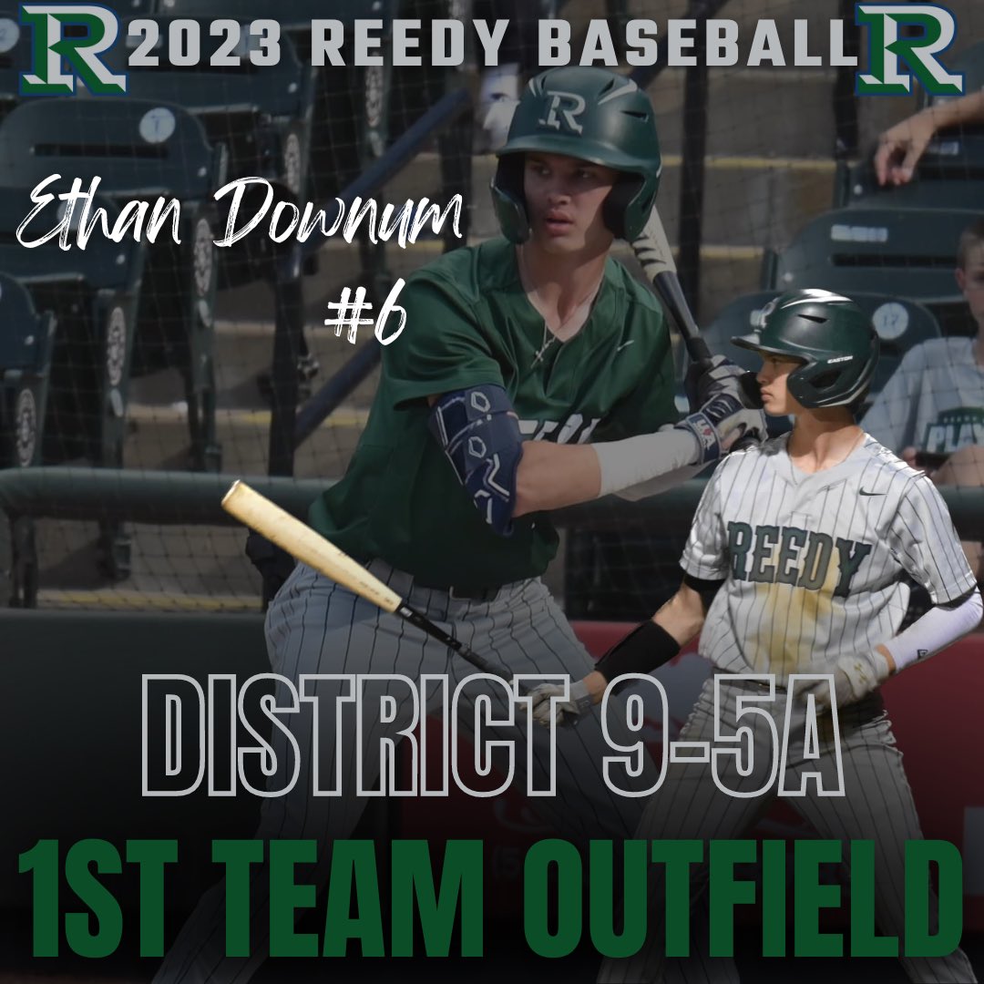 🙌POST-SEASON AWARDS🙌

Congratulations to SOPH Ethan Downum for being a member of the All-District Team!

Ethan hit .333 in District, scored 14 runs, and stole 11 bases!

District 9-5A 1st-Team Outfielder

#OneTrackMind #STS
#RHSRoar #TakePrideInThePride