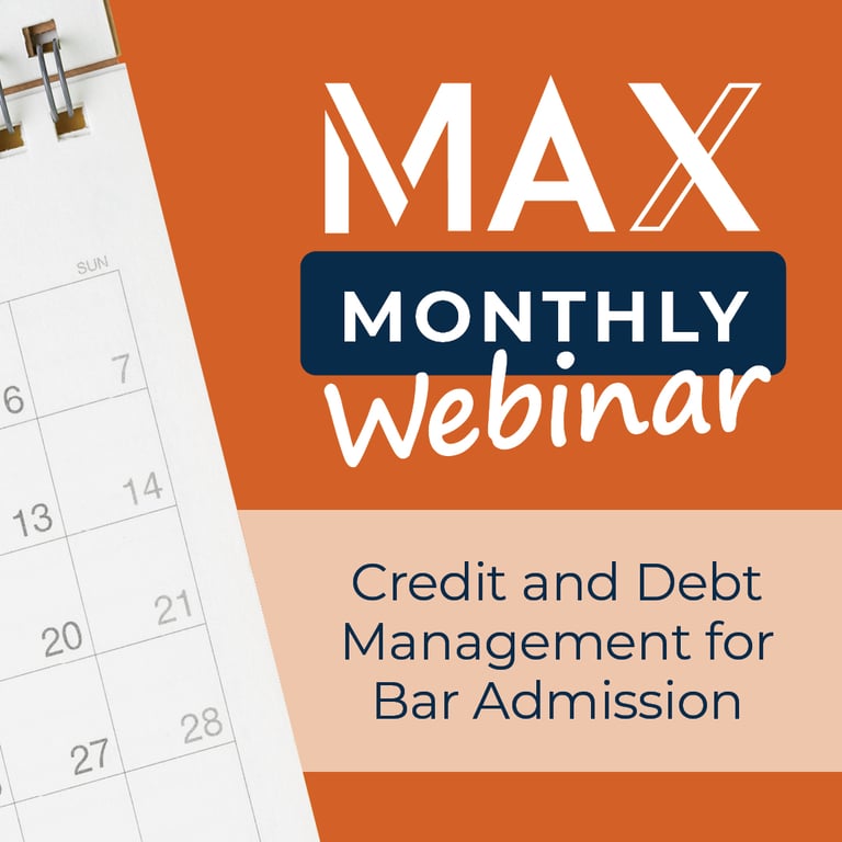 On 6/15, at noon: Check out this month's AccessLex Webinar Credit and Debt Management for Bar Admission #AccessLexChampions
Credit and debt checklist that includes when and how to review credit scores and reports, etc. infl.tv/mwnT