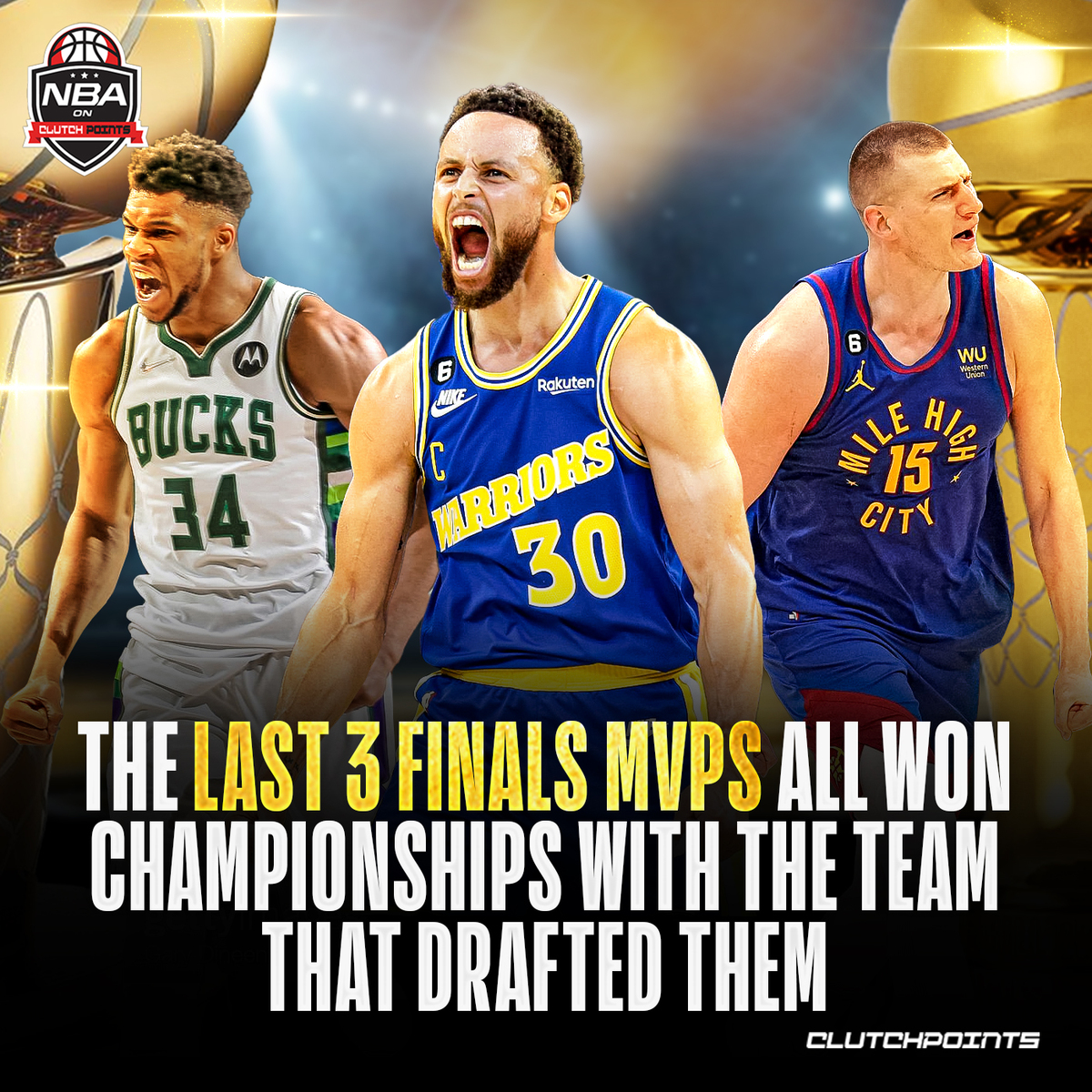 ClutchPointsNBA's tweet photo. Loyalty pays off 🏆

Just ask Giannis, Steph Curry, and Nikola Jokic. https://t.co/pVLd6eL82K