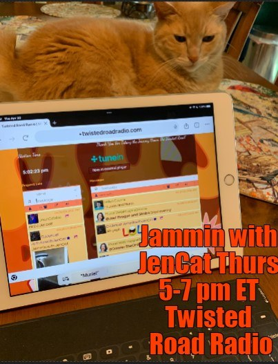 Jammin with JenCat😽❤️🎶#Thursday #Fursday 5-7 pm ET on <a href="/TwstedRoadRadio/">Twisted Road Radio</a>
twistedroadradio.com #NewMusic #indieartists
Airing: <a href="/TheDarrenHolla1/">The Darren Holland Project</a> Bryan Klinesteker, <a href="/chellyflame912/">Chelly Flame</a> ProQuo, <a href="/ProfLyrical/">Professor Lyrical</a> @JcJayCruz  <a href="/backstagekitty/">Feedthekitty</a> <a href="/AlphaCatBand/">Alpha Cat</a> <a href="/the_gsproject/">The Goodstock Project</a>
