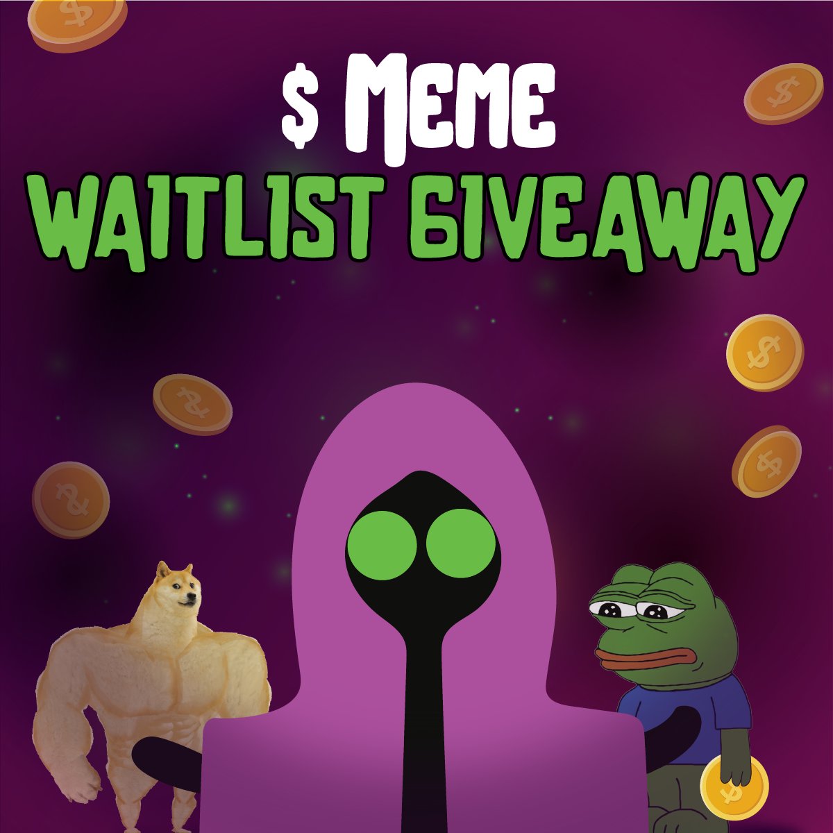 🧙‍♂️ $MEME GIVEAWAY ALERT 🧙‍♂️

We’re raffling $meme @memeland WAITLIST CODES

Enter The Raffle:

1)Follow @chainwitcher
2)Like &amp; retweet

Winners will be picked in 48hs