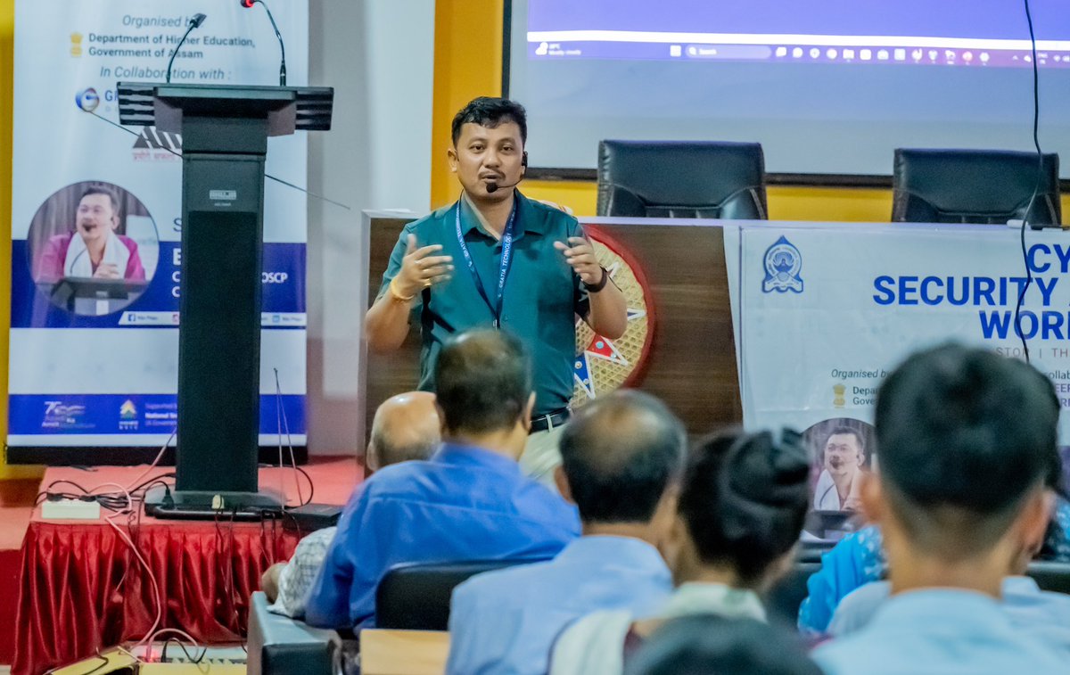 BijuPeguAssam's tweet photo. I had the opportunity to speak about #CybersecurityAwareness at Dimoria College, Dimoria today! Empowering students with knowledge and strategies to protect themselves in the digital world. Let's stay safe online together! 

#cyberdefense #cyberawareness #cyberresilience #cyberprotection #cyberriskmanagement #cyberhygiene #cyberrisk